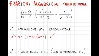 Frazioni algebriche  esercizio svolto  tutorial 02  somma e prodotto di frazioni algebriche [upl. by Ysle]