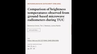 Comparison of brightness temperatures observed from groundbased microwave radiometer  RTCLTV [upl. by Gnagflow]