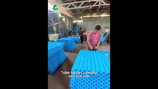 Tube Settler Water treatment watertreatmentequipment watertreatmentplant tubesettler lamellapvc [upl. by Akeylah]