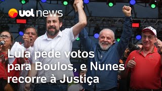 Lula pede votos para Boulos em ato do 1º de Maio e Ricardo Nunes recorre à Justiça Eleitoral [upl. by Ybroc934]