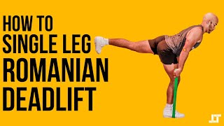 How to Resistance Band Single Leg Romanian Deadlift  Hamstring Exercise [upl. by Gildus]