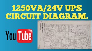 1250 VA24V UPS Circuit Diagram [upl. by Nivloc]