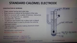 Standard Calomel ElectrodeElectrochemistry By Dr Sunita Pal [upl. by Airyk]