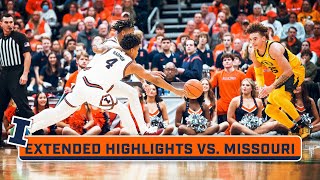 Missouri at Illinois  Extended Highlights  Big Ten Mens Basketball  Dec 22 2023 [upl. by Chadbourne]