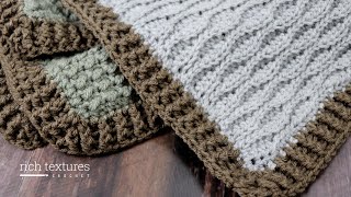 Ribbed Blanket Edging Crochet Pattern [upl. by Anialad]