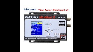 Infocomm 2017  HDMI To TV Coax Modulator The NEW VeCOAX MiniMod2 by ProVideoInstruments [upl. by Detta]