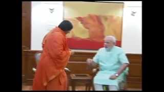 Sadhvi Rithambara tie Rakhi to PM Modi [upl. by Hatnamas192]