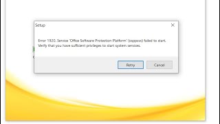 Fix Error 1920 Microsoft Office Service Office Software Protection Platform osppsvc Failed to Start [upl. by Maggio]