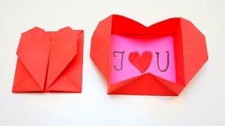 Origami Heart Box  Valentines Day Crafts  EMMA DIY 17 [upl. by Sixel]