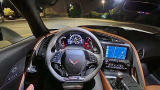 2019 Chevrolet Corvette Z06 7MT  POV Driving amp Ownership Impressions Night [upl. by Stillman603]