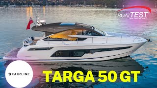 Fairline Targa 50 GT quotHighlights Walkthroughquot  BoatTEST [upl. by Hanas]