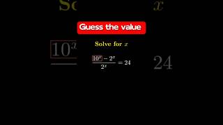 Crack This Exponential Equation in Seconds maths [upl. by Pilloff]