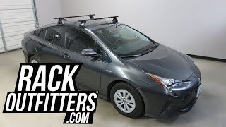 Toyota Prius with Yakima BaseLine CoreBar Roof Rack Crossbars [upl. by Rahs]