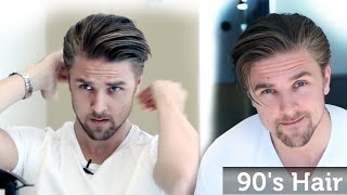 Mens 90s Hairstyle Inspiration  Wavy Bangs [upl. by Htenaj]