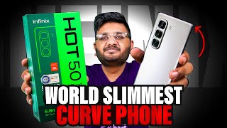 Infinix Hot 50 Pro Unboxing  Worlds Slimmest Curved Phone [upl. by Ellehs]