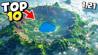 TOP 10 Best seeds for minecraft 121 bedrock 🔥 [upl. by Anelak]