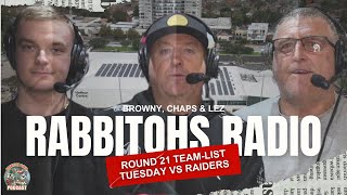 Round 21 Rabbitohs Teamlist Tuesday vs Raiders [upl. by Ettezzus]