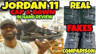 Real vs Fake Jordan 11 Cap amp Gown Comparison amp Detailed Review [upl. by Idalia]