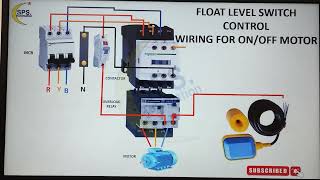 FLOAT TYPE LEVEL SWITCH CONTROL WIRING FOR ONOFF MOTOR SUBMERSIBLE PUMPwiring pumps  levels [upl. by Neruat]