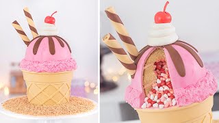 Ice Cream Cake with Surprise Cake Decorating Tutorial Tan Dulce [upl. by Deming877]