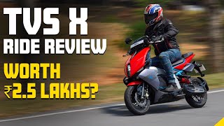 TVSX Electric Scooter  Looks Feature amp Performance Detailed Hindi Ride Review [upl. by Shanahan634]