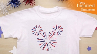 Disney Inspired  Knutselen Mickey Mouse vuurwerk Tshirt  Disney NL [upl. by Annaehr]