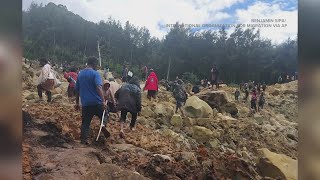 Landslide buries remote village in Papua New Guinea [upl. by Varuag]