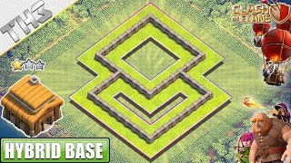 New BEST Town Hall 3 TH3 Base with Town Hall inside the wall  Clash of Clans [upl. by Rofotsirk]