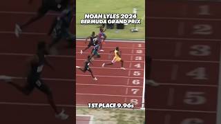 NOAH LYLES Blazes to FINISH in 100m RACE 100m race shorts [upl. by Kerwon]