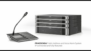 Bosch Security Unveils PRAESENSA 🔊  Public Address amp Voice Alarm Overview 🌟 [upl. by Erialc]