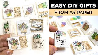 Easy DIY Handmade Gifts Ideas from A4 Paper Mini Notebook DIY Gift Box Ideas [upl. by Rutan]