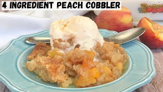 5Minute Peach Cobbler Recipe  So Easy [upl. by Hylton]