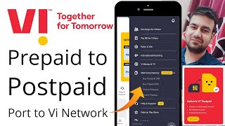 Vi Vodafone idea Prepaid to Postpaid  Port into Vi From Jio Airtel Bsnl  Jio se Vodafone Me Port [upl. by Babby139]