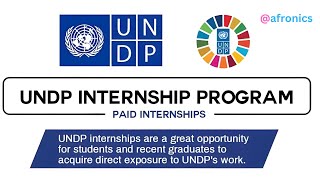 UNDP Paid Internship Program 2024 25 afronics undp undpInternships [upl. by Anaitat51]