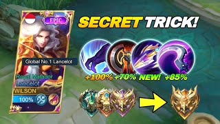 LANCELOT NEW SECRET BUILD TRICK TUTORIAL TO RANK UP FASTER  PLAY LANCELOT LIKE A PRO 2024 MLBB [upl. by Ekram]