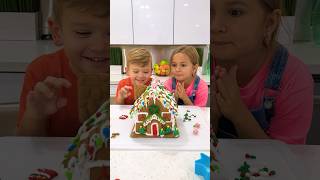 Kids learn how to decorate Gingerbread house  Fun story with uncle [upl. by Mychael]