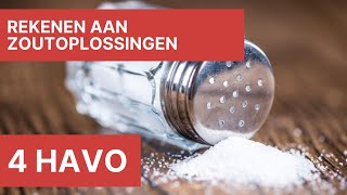 4 havo  Rekenen aan zoutoplossingen [upl. by Ellevart]