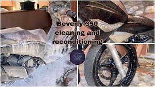 Piaggio Beverly 350 gets washed and coated  Qvcarcare [upl. by Nyrem423]