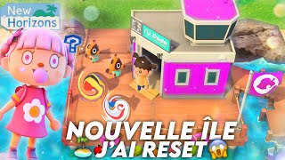 J’AI RESET MON ÎLE NOUVEAU DÉPART dans ANIMAL CROSSING NEW HORIZONS 😱 [upl. by Aridatha]