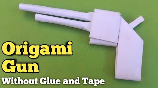 How To Make a Paper Gun  Origami Gun  Оригами пистолет [upl. by Whitcher92]