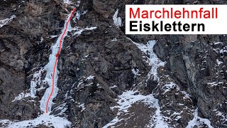 Marchlehn Eisfall WI45  Februar 2023  Eisklettern im Pitztal feat AlpineFex [upl. by Hube]