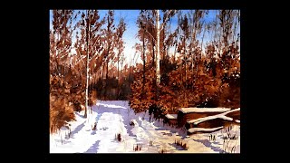 How to paint the Serenity of a Snowy Winter Landscape in watercolor [upl. by Tatiania730]