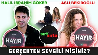 Aslı Bekiroğlu ve Halil İbrahim Göker Sırt Sırta’da Sevgililer mi Flört Aşk [upl. by Nnylyram]