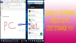 le téléphone sert comme souris ou clavier et commande à distance le PC [upl. by Tshombe]