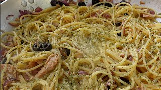 Cucina Italiana al massimo Spaghetti al tonno un esplosione di gusto in pochi minuti  Da provare [upl. by Ahslek]