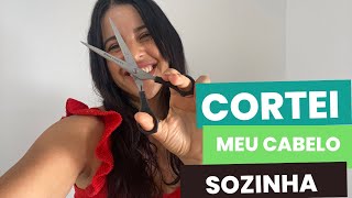 COMO CORTAR O CABELO SOZINHA  corte em camadas [upl. by Steve]