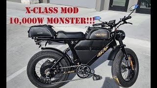 My insane Xclass mod a 72V ebike with a 5000W motor sporting 10000W of peak power [upl. by Mctyre]