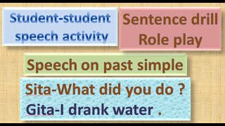 student student speech activity tense past simple [upl. by Cherian708]