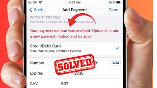 Solved✅ Your Payment Method Was Declined Update it or Add a New Payment Method and Try Again [upl. by Strickman]