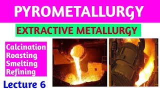 Lecture 6  PyrometallurgyCalcination and RoastingFor More Lecture wp on 8871750631 हिंदी [upl. by Artened538]